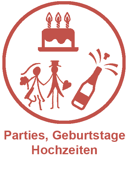 Parties, Geburtstage, Hochzeiten